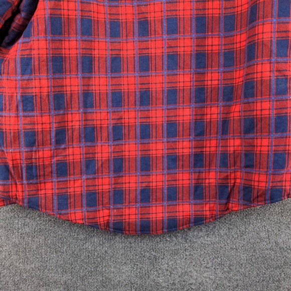 Outdoor Exchange Men's Flannel Shirt Jacket Shacket Multi Large Plaid Vintage - Picture 11 of 16